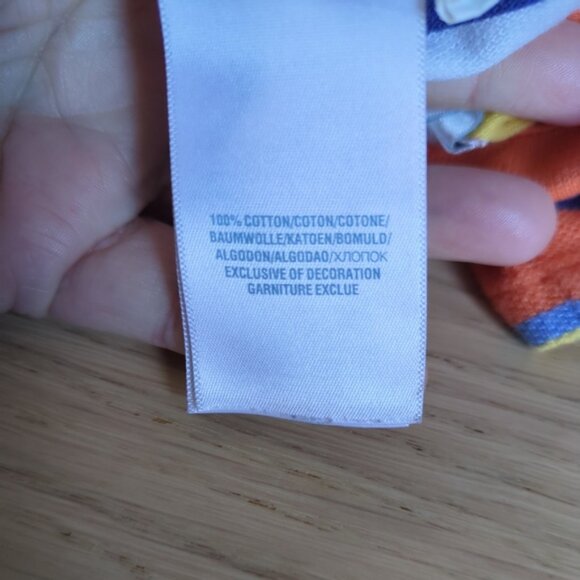 Ralph Lauren Collared Striped Romper. Orange, Blue, White & Yellow Size 3 Months - Picture 6 of 7